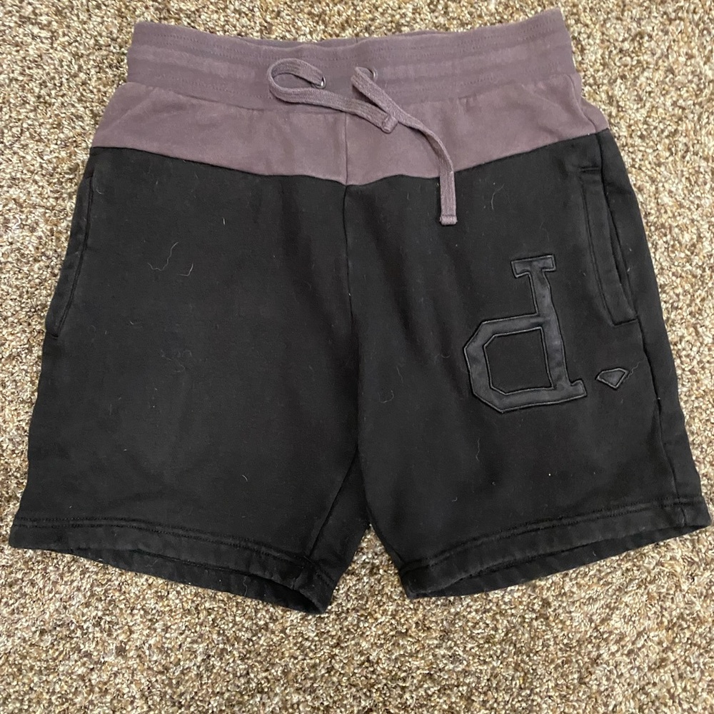 Black and Gray Sweatpants Shorts